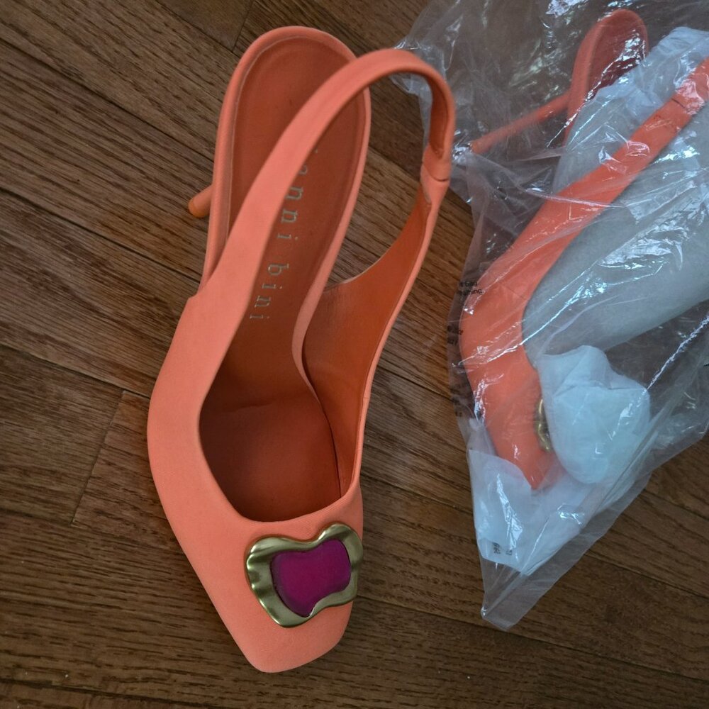 Gianni Binni Squared Heeled Shoes Sz 9